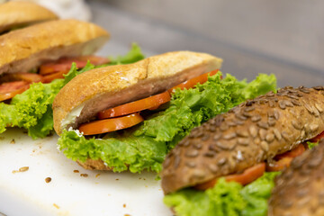 Production of sandwiches