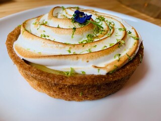 colorful pastry topped with meringue