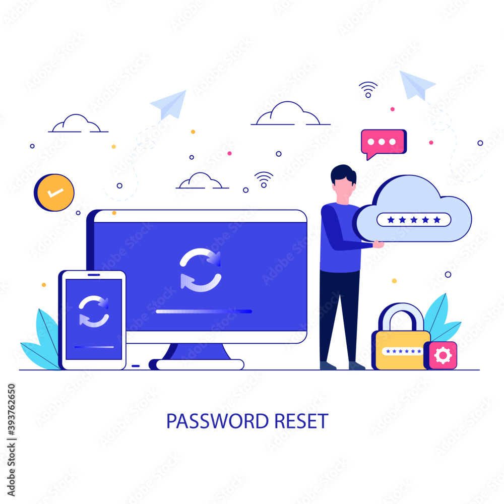 Sticker Password Reset Illustration 