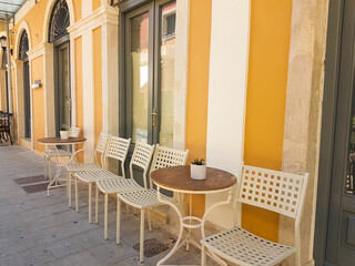 preveza city roads and buildings in autumn greece