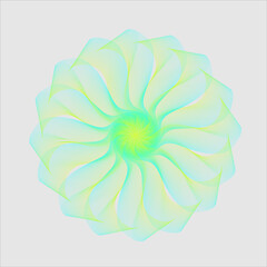 ライン・メッシュのフラワーのベクター素材