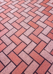 Floor tiles background. Brick texture. Toned image.