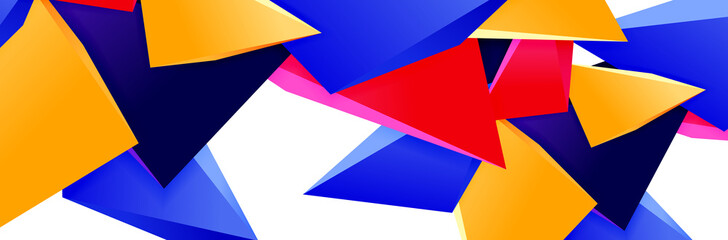 Triangle mosaic abstract background, 3d triangular low poly shapes. Geometric vector illustration for covers, banners, flyers and posters and other