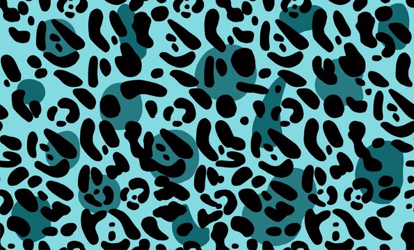Seamless leopard pattern. Modern vector design for web and print. Handmade textiles, fabric and wallpaper. Contemporary colors. Vector illustration