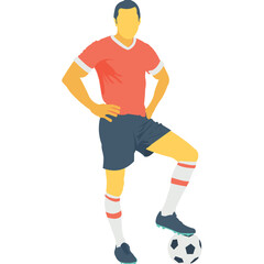 Obraz premium Football Player Color Vector Icon 