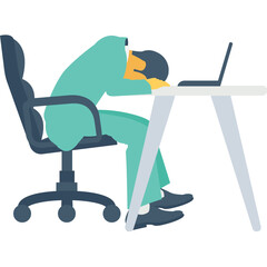 
Tired Color Vector Icon 

