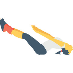
Leg Stretch Color Vector Icon 
