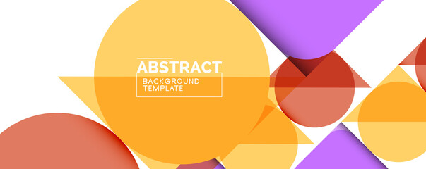 Simple circles and triangles abstract background. Vector illustration for covers, banners, flyers and posters and other designs