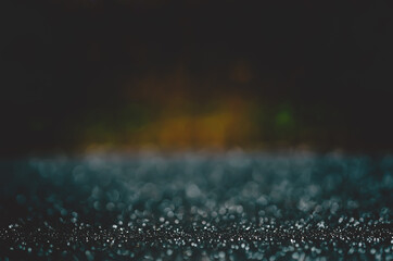 Glitter lights background. Defocused abstract bokeh christmas light.