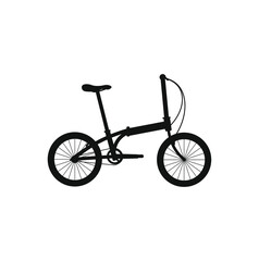 Fototapeta na wymiar folding bike, on white background