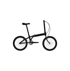 Fototapeta na wymiar folding bike, on white background