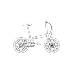 folding bike, on white background