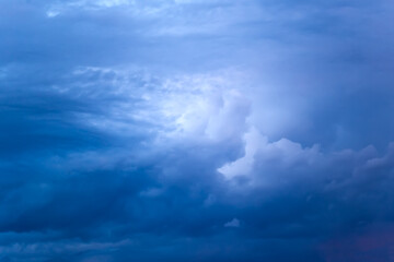 Blue storm clouds. Natural background.