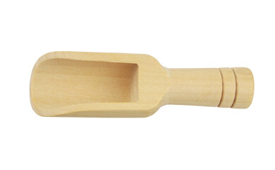 Wooden scoop isolated on white background