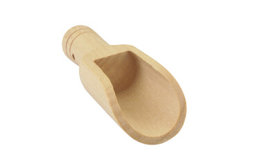 Wooden scoop isolated on white background