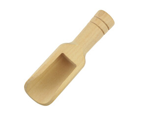 Wooden scoop isolated on white background