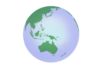 地球の明るめイラスト　