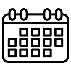 Monthly Calendar Vector 