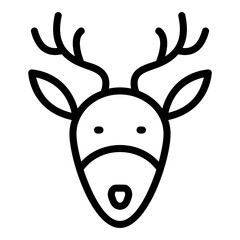 Reindeer Head Vector 