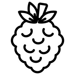 Natural Raspberries Vector 
