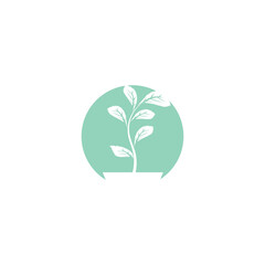 Leaf Mint Logo Template vector symbol