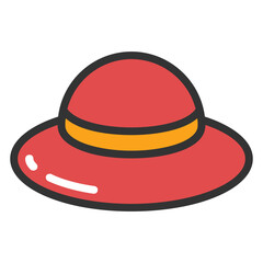 
Beach Hat Vector Icon

