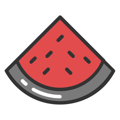 
Watermelon Slice Vector Icon
