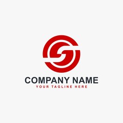 Obraz premium Letter s circle logo design vector. S monogram abstract symbol. 