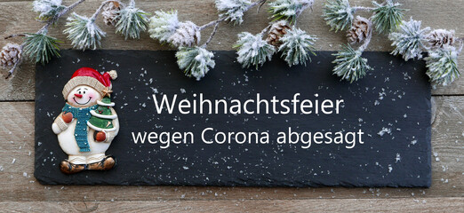 Weihnachtsfeier wegen Corona abgesagt