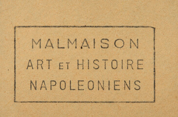 post letter mail stempel slogan frankreich france vintage retro alt old malmaison art et histoire...