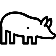 
Rhinoceros Vector Icon
