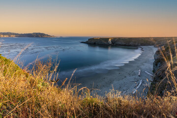 sunset over the river