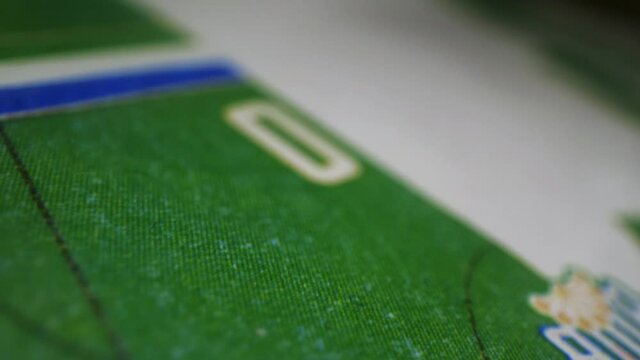 Process of stylish hockey club uniform sewing in workshop