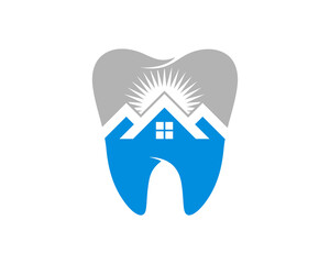 House inside the teeth shape