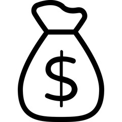 
Money Sack Vector Icon 
