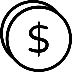 
Dollar Coin Vector Icon
