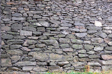 wall with a old  stone wall
