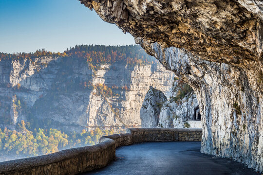 Landscape of Vercors in France - view of Combe Laval, Col del la Machine