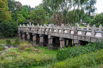 Fototapeta na wymiar stone bridge in the park