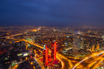 istanbul big city aerial view / Turkey