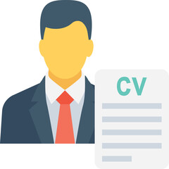 
CV Colored Vector Icon
