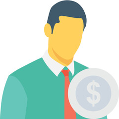 
Businessman Colored Vector Icon
