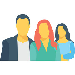 
Colleagues Colored Vector Icon
