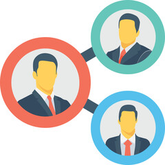 
Colleagues Colored Vector Icon
