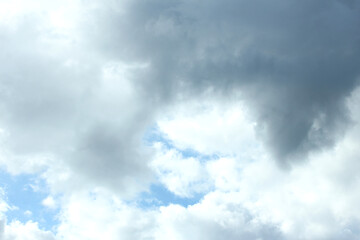 Clouds in the blue sky.