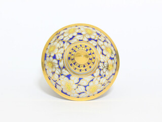 Benjarong on white background, souvenir from Thailand.