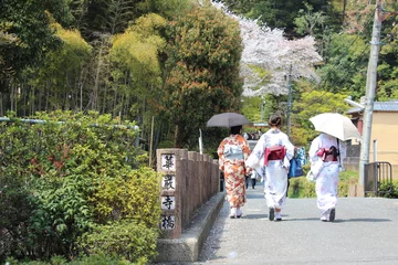 Poster 京都を着物で散策 © azusan