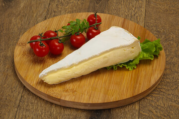 Brie cheese triangle served salad