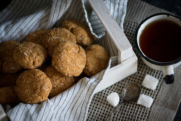 cup of tee and cookies