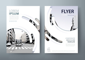 Annual report brochure flyer design template vector, Leaflet cover presentation, book cover. - obrazy, fototapety, plakaty